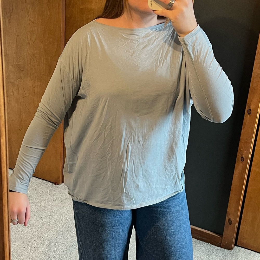 Lululemon Blue/Grey Long Sleeved Shirt Size 10